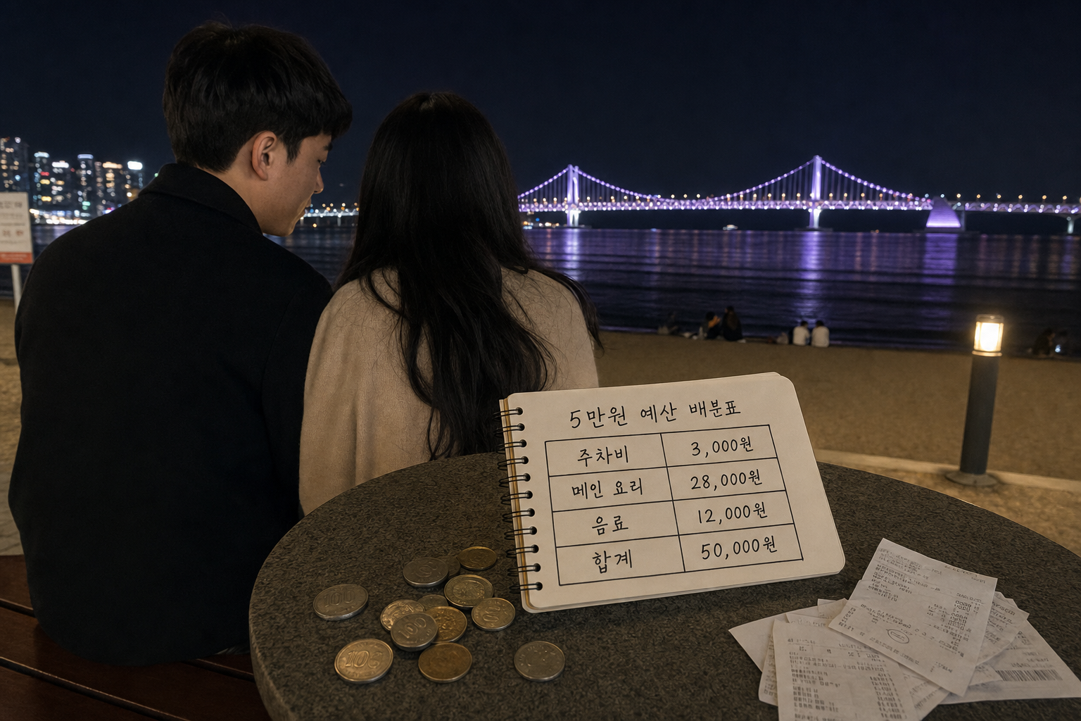 광안리 야경 데이트 코스 5만원 예산으로 즐기기